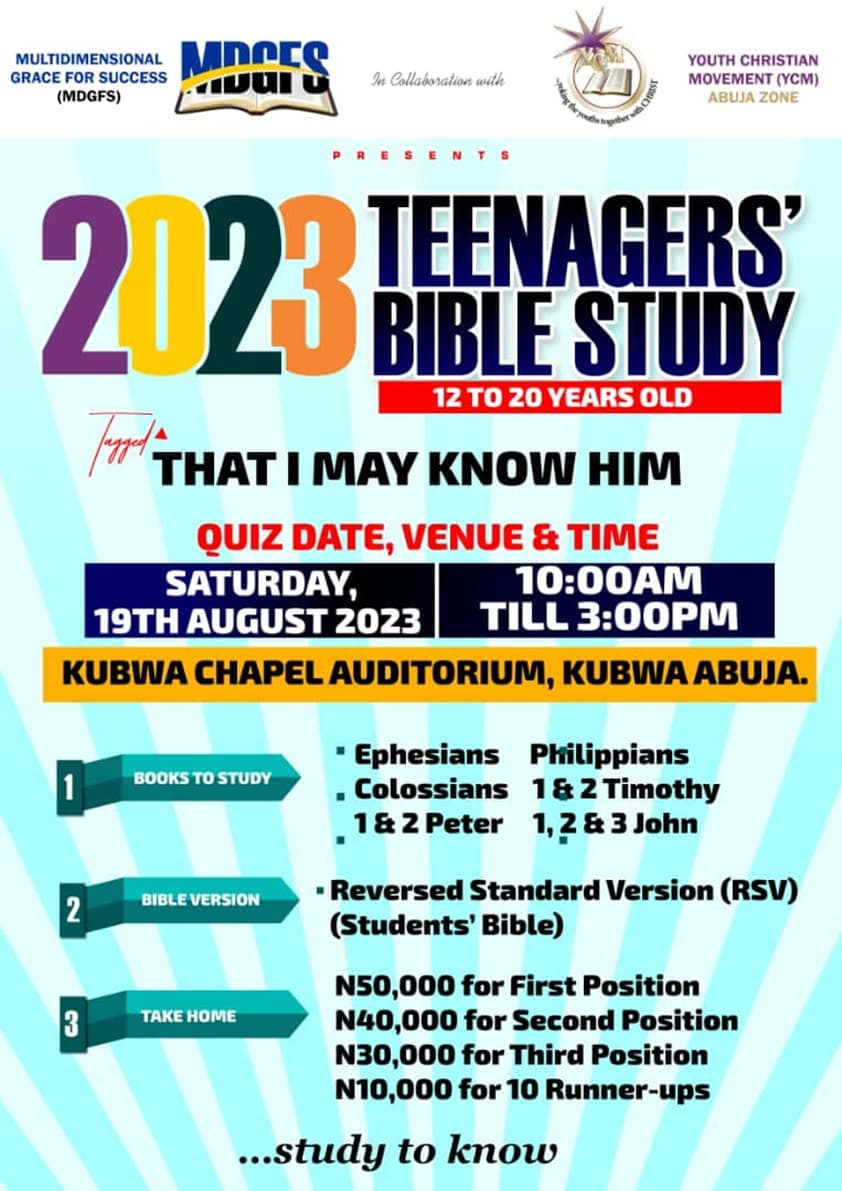 2023 Teenagers' Bible Study