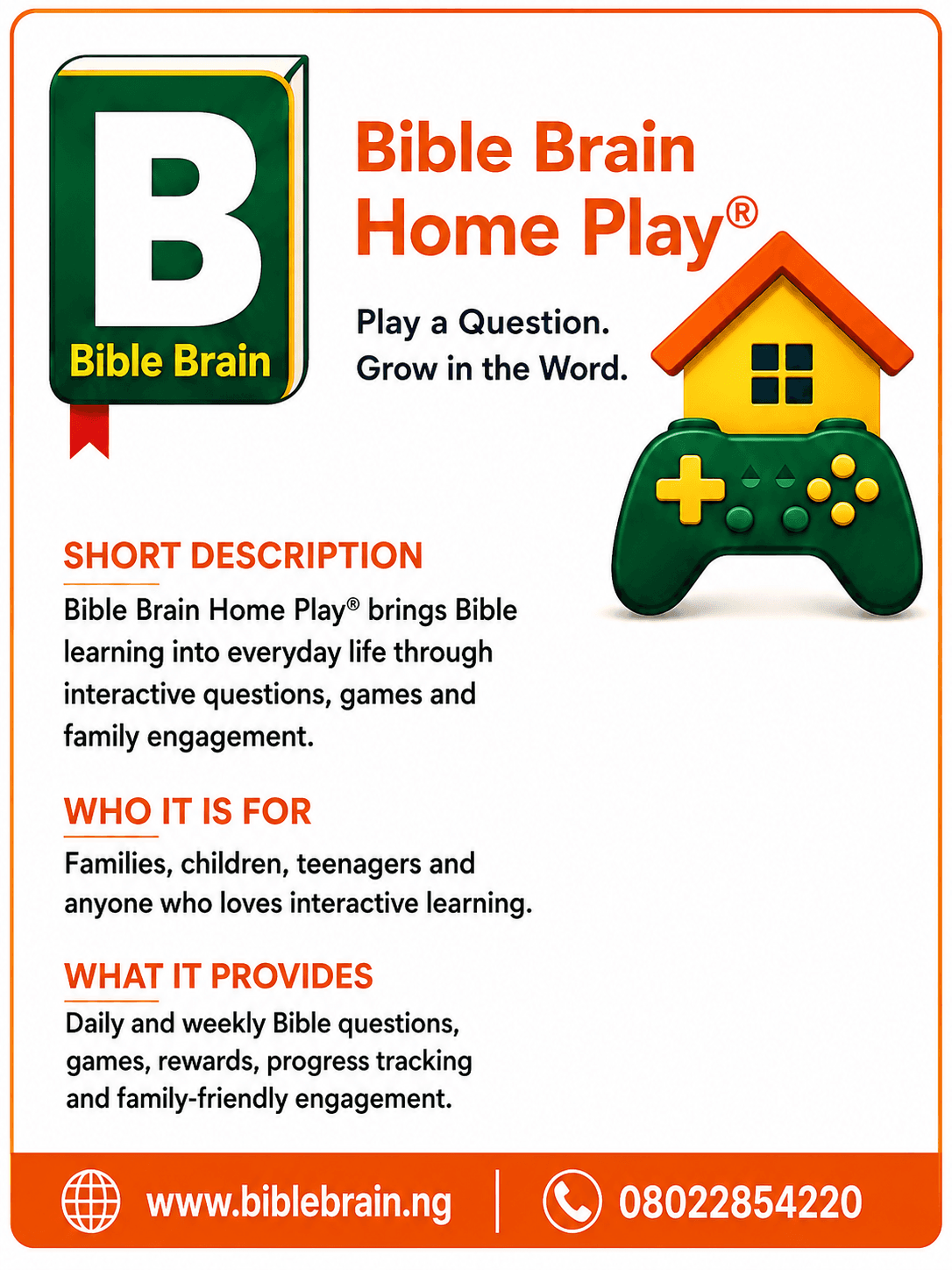 Bible Brain Home Play®