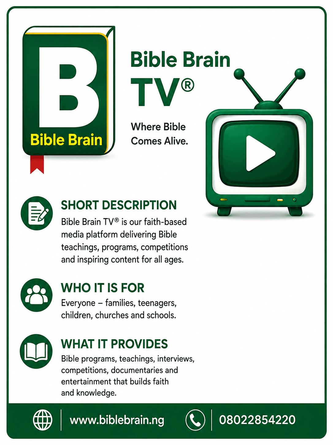 Bible Brain TV®